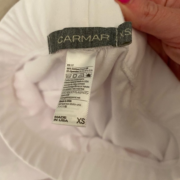 White CARMAR STAR PATCH BIKE SHORTS xs - Picture 4 of 4